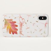 繊細なタンポポと秋の葉 Case-Mate iPhoneケース (裏面(横))
