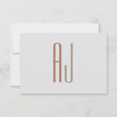 繊細なダスティーローズのウェディングステイカード (裏面)