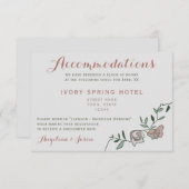 繊細なダスティーローズのウェディングステイカード (正面/裏面)