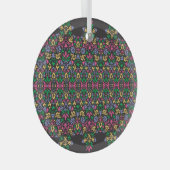 繊細なダマスクバロックビクトリアンシームレス ガラスオーナメント (正面右)