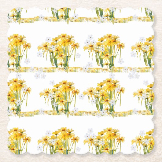 繊細なダリア！レースのような縁取り ペーパーコースター (正面)