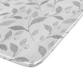 繊細なテクスチャグレーフローラガラス切断板 カッティングボード (角)