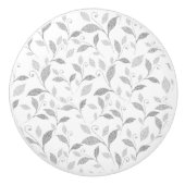 繊細なテクスチャグレーフローラセラミックノブ セラミックノブ (正面)