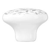 繊細なテクスチャグレーフローラセラミックノブ セラミックノブ (側面)