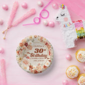 繊細なテラコッタ赤面タンセージフローラ30th ペーパーボウル (パーティー)