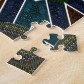 繊細なディテールに彩られたサリにインスパイアされたデザイン ジグソーパズル (側面)