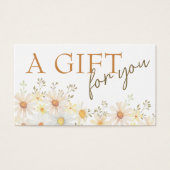 繊細なデイジーギフトカード (正面)
