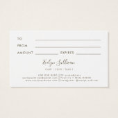 繊細なデイジーギフトカード (裏面)