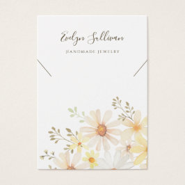 繊細なデイジーネックレス表示カード