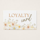 繊細なデイジーロイヤリティカード (正面)