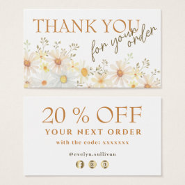 繊細なデイジー感謝してい割引カード