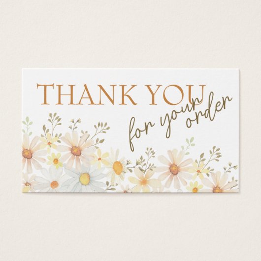 繊細なデイジー感謝してい割引カード (正面)