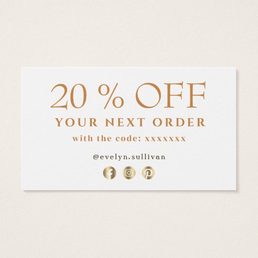 繊細なデイジー感謝してい割引カード (裏面)