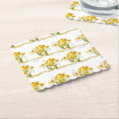 繊細なデイジー！ スカートの縁 ペーパーコースター (アングル)