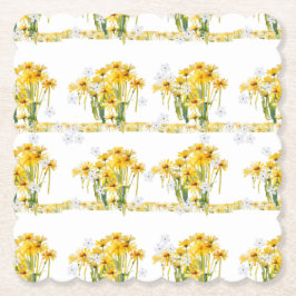 繊細なデイジー！ スカートの縁 ペーパーコースター