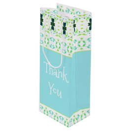 繊細なデザインプリント ワインギフトバッグ