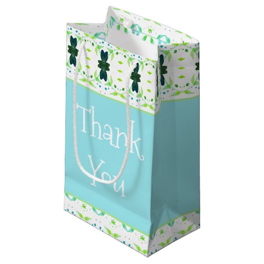 繊細なデザイン パターン（の模様が）ある スモールペーパーバッグ (正面アングル)