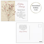 繊細なデザート ワイルドフラワーズ 伝統的な誕生日 ポストカード