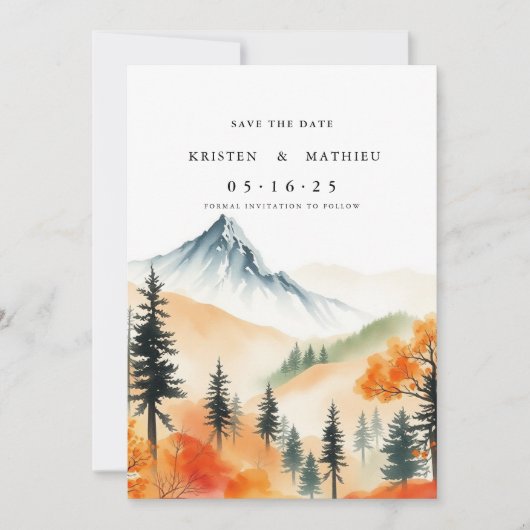 繊細なデジタル山 セーブザデート (正面)