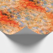 繊細なトンボオレンジの水彩 ラッピングペーパー (角)