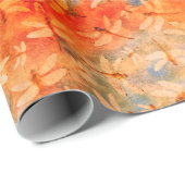 繊細なトンボオレンジの水彩 ラッピングペーパー (ロールコーナー)