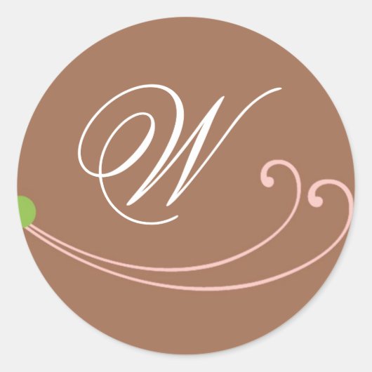 繊細なドットのシール ラウンドシール (正面)