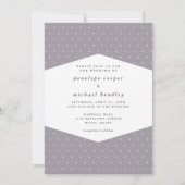 繊細なドット柔ら結婚い紫 招待状 (正面)