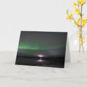 繊細なノーザンライト、フェアバンクス、AK - カード (黄色い花)