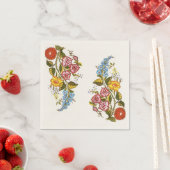 繊細なハンガリーの花 スタンダードカクテルナプキン (インサイチュ)
