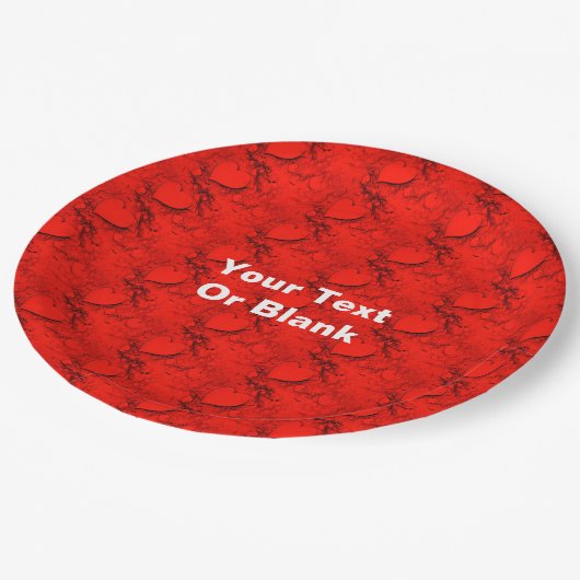 繊細なハート ペーパープレート (アングル)