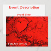 繊細なハート 招待状 (正面/裏面)