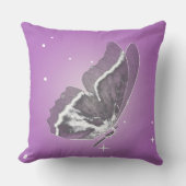 繊細なバタフライイン薄紫スクエア装飾用クッション クッション (正面)