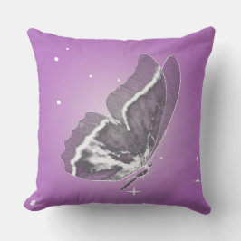 繊細なバタフライイン薄紫スクエア装飾用クッション クッション