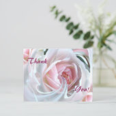 繊細なバラと大理石効果 ポストカード (スタンド正面)