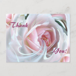 繊細なバラと大理石効果 ポストカード