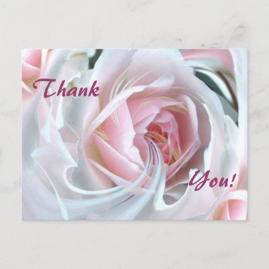 繊細なバラと大理石効果 ポストカード (正面)