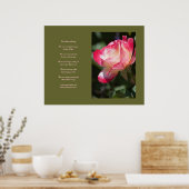 繊細なバラと恋歌のポスター ポスター (キッチン)