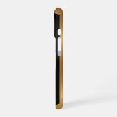 繊細なバラのゴールド装飾パターン iPhone 16ケース (左側面)