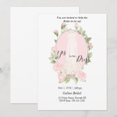 繊細なバラのドレスショッピング招待状 招待状 (正面/裏面)