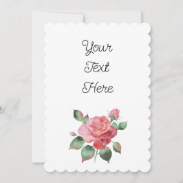 繊細なバラはがき – スタイル招待状カード