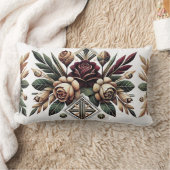 繊細なバラ花びら ランバークッション (ブランケット)