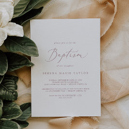 繊細なバラ金ゴールド書道バプテスマ 招待状