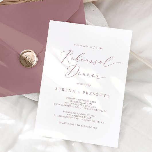 繊細なバラ金ゴールド書道リハーサルディナー 招待状