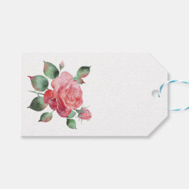 繊細なバラ ギフトタグ