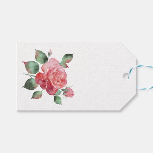 繊細なバラ ギフトタグ (正面(横))