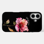 繊細なバラ、パーソナライズ Case-Mate iPhoneケース (裏面 (横))