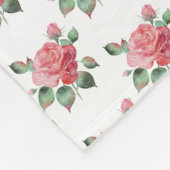 繊細なバラ フリースブランケット (角)