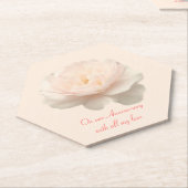 繊細なバラ ペーパーコースター (アングル)