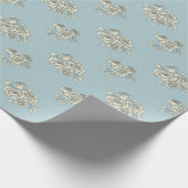 繊細なバラ ラッピングペーパー (角)