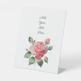 繊細なバラ 台座サイン